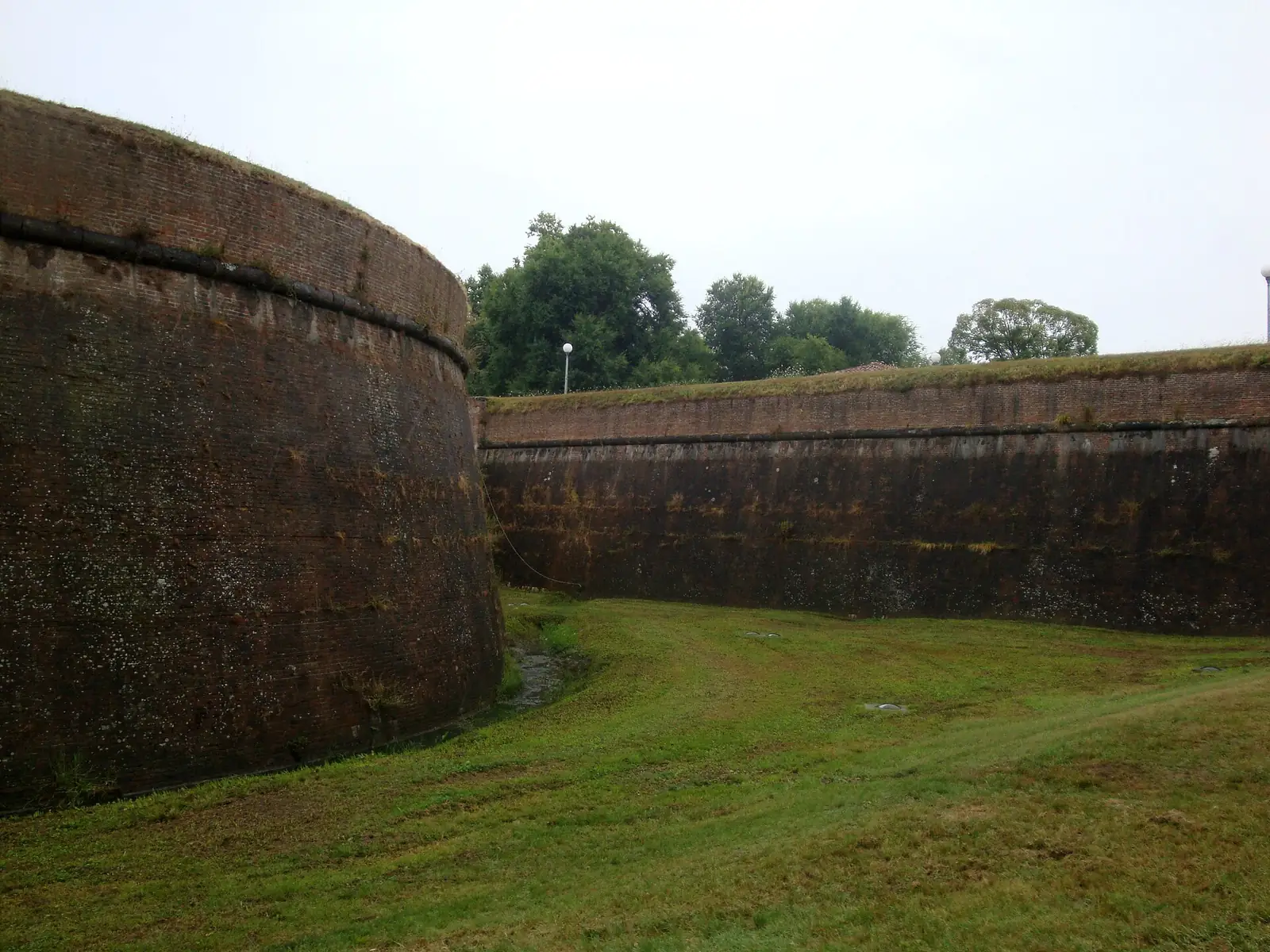 A section of Lucca’s city walls