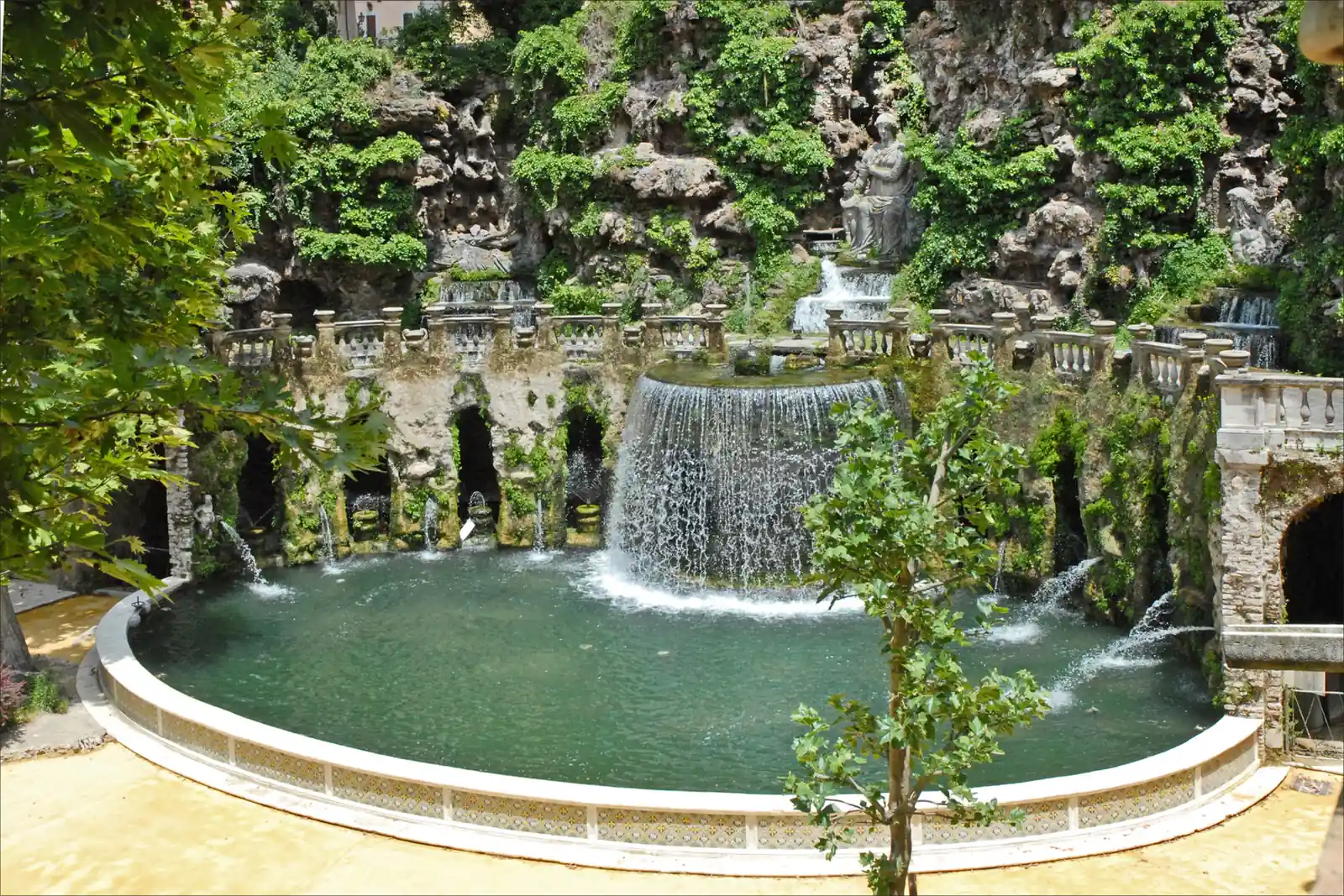 The Oval Fountain at Villa d’Este in Tivoli